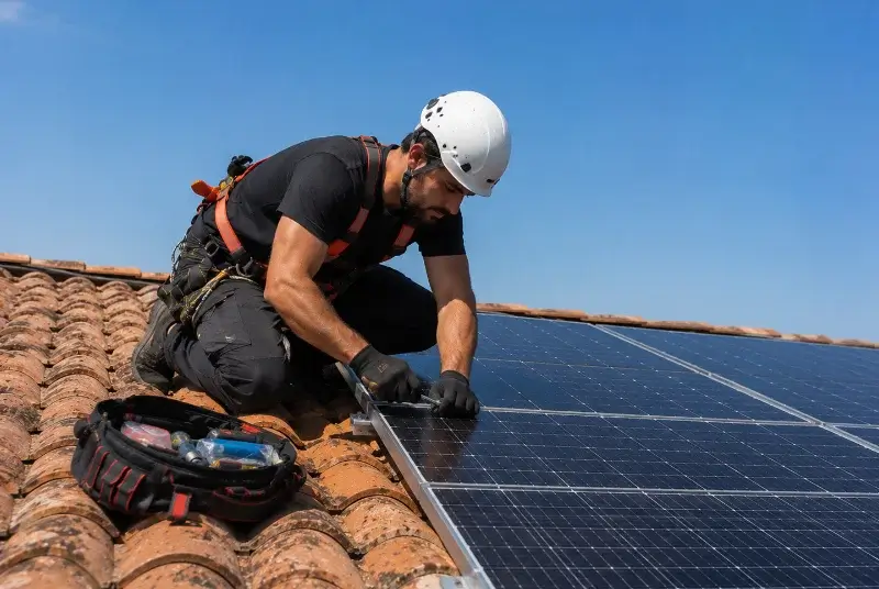 Maintenance et monitoring de panneaux solaires à Luché-sur-Brioux